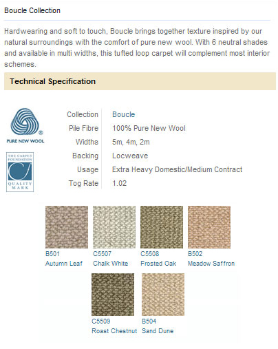 Victoria Carpets - Boucle Collection - Carpet