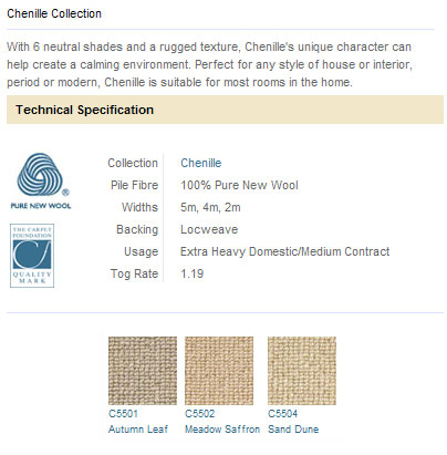 Victoria Carpets - Chenille Collection - Carpet