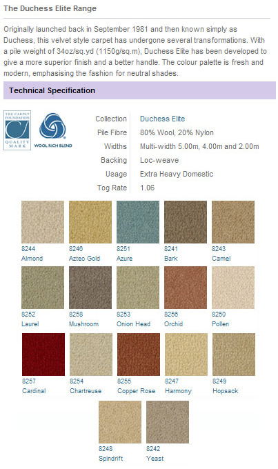 Victoria Carpets - Duchess Elite Range - Carpet