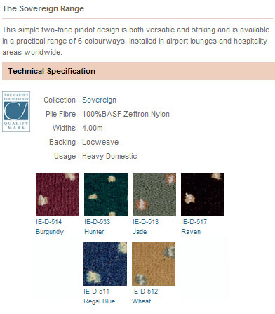 Victoria Carpets - Sovereign Range - Carpet