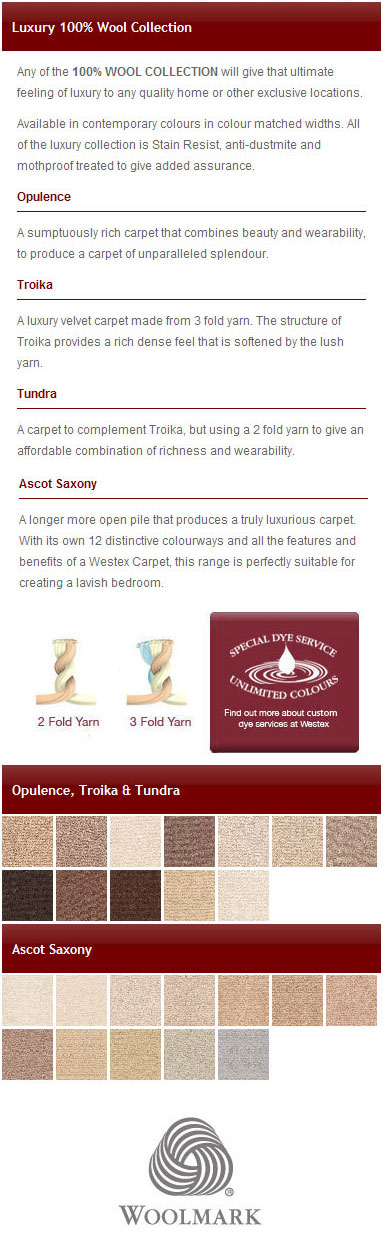 Westex - 100% Wool Flooring - Carpet