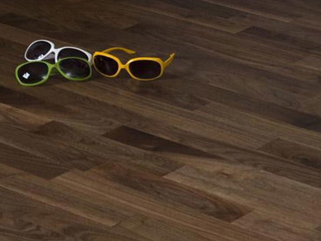 XYLO Walnut Engineered Lacquered D0079 3 Strip American Black Walnut Rustic - Wood Flooring