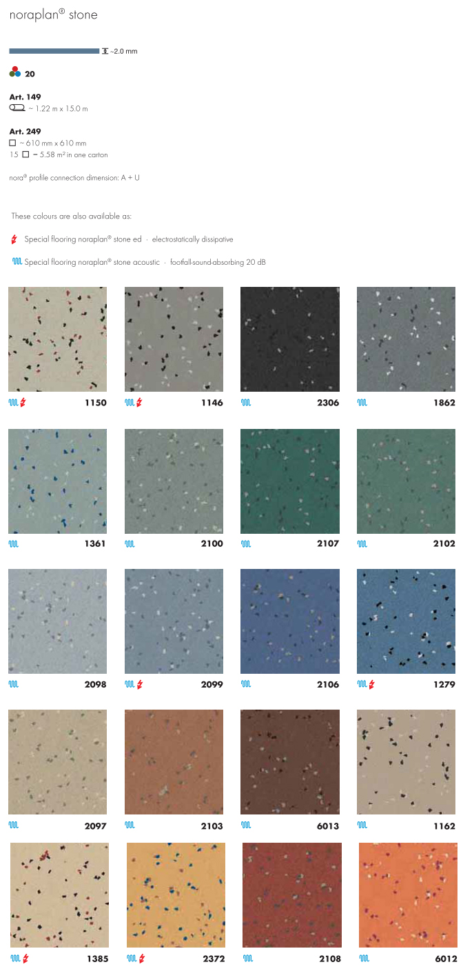 Nora Flooring Noraplan Stone - Rubber Flooring