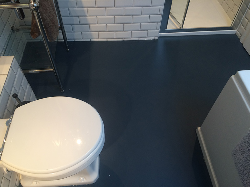 Bathroom In Marmoleum - Marmoleum Flooring - Home - Residential