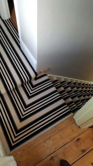 portfolio carpets black and white stripe stairs and landings 03
