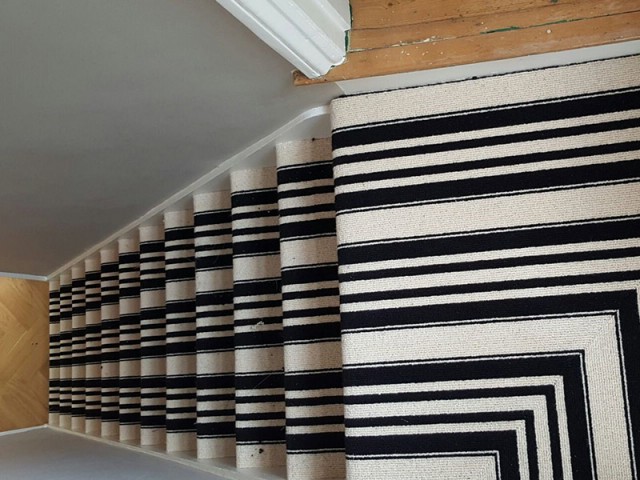 Black And White Stripe Carpet