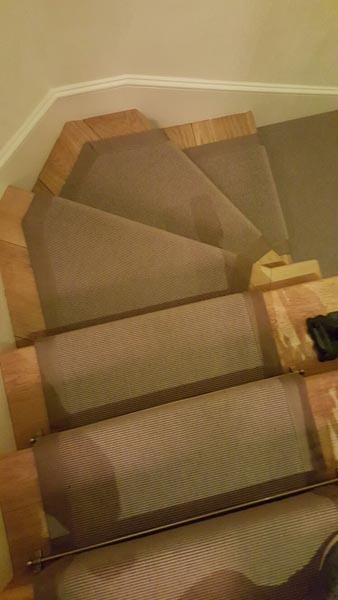 portfolio carpets brown stair runner with border 04
