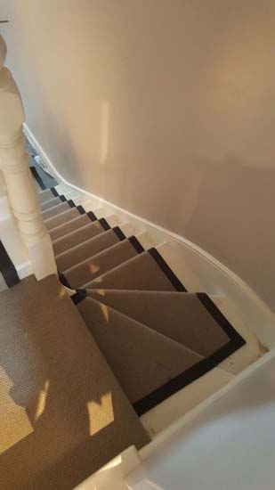 portfolio carpets - grey carpet black border runner 05