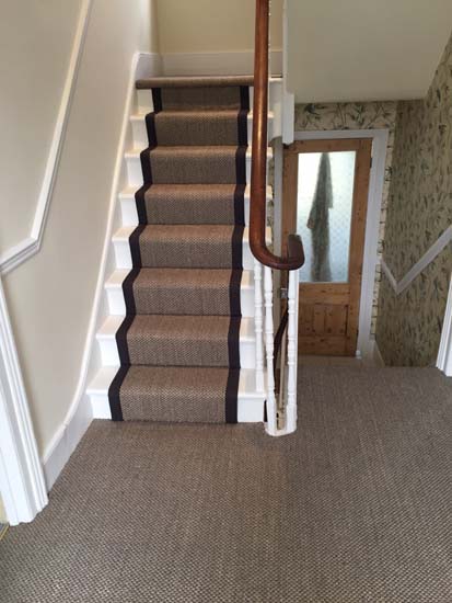 portfolio carpets sisal stairs black border 05