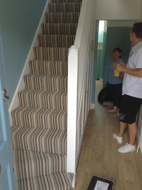 stairs and landings stripe carpet 01