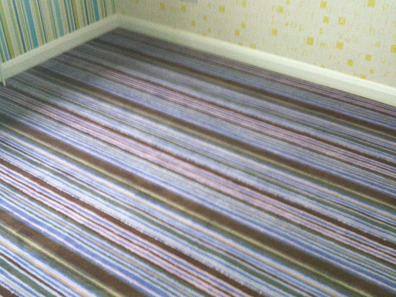 Bedroom, Stripy carpet - Darren & Jerome